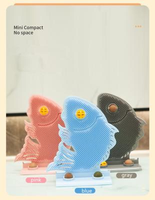 China Sustainable Pet toy cat scratch tool tickle Pet hair removal and itching relieving fish shaped corner catnip cat toy for sale