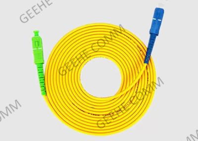 China SC amarelo de 3.0mm ao cabo de remendo da fibra ótica do único modo do SC à venda