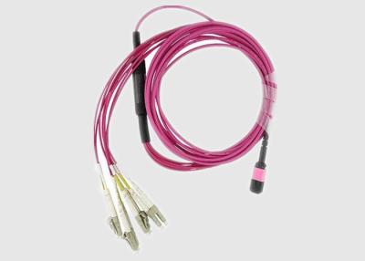 China Multi Trunk 8 Cores OM3 2.0mm MPO To LC Breakout Cable for sale
