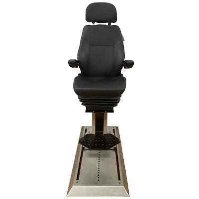 China Adjustable Ship Boat Driver Seat Port Dock Equipment Seats With Extended Slide Rail for sale