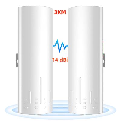 China CPE sem fio ponto a ponto do LAN 14dBi 5ghz 3km Wifi do ponto de entrada 2 da ponte 24V da exploração agrícola do elevador à venda