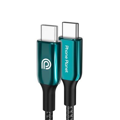 China Charging + Data Sending Custom Logo Zinc Alloy Shell Data Cable 100W PD Fast Charging Type C to USB C Cable for sale