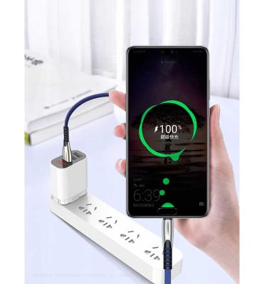 China Charging + Data Sending Type Nylon Woven Zinc Alloy Fast Charging c 2.4a Data Shell USB Cable Micro USB Cable for sale