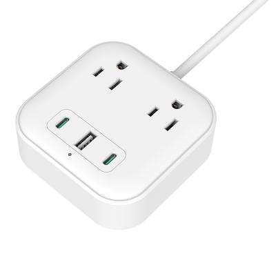 China Commercial Custom 1M 1.5M 2M Universal Charger 3 USB Ports Aplet Extension Socket for sale