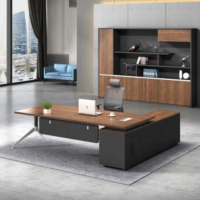 China High Quality Steel Height Optional Wood Table Standard Table Executive Office Foot Table Executive Desk for sale