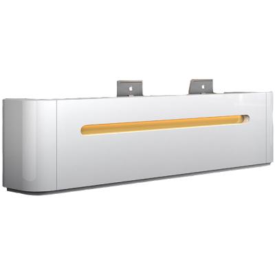 China Convertible Large Size Custom Modern Wood Led White Hotel Table Front Reception For Sale for sale