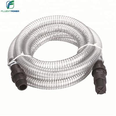 China Adjustable Steel Wire Reinforced PVC Garden Hose With Plastic Check Valve Set for sale
