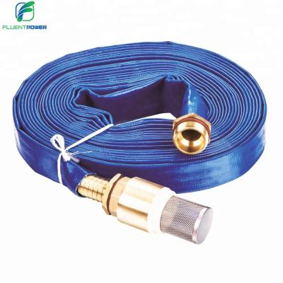China PVC Adjustable Flexible Lay Flat Hose With Check Valve Assembly For Submersible Pump for sale