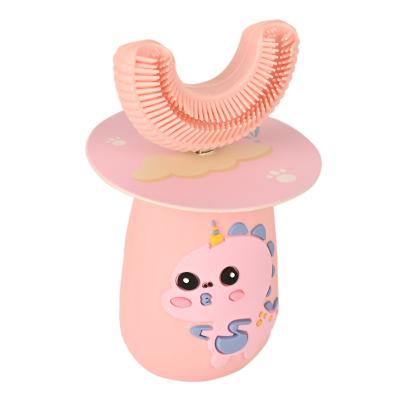 China ABS+Silicone Smart U Shape 360 Degree Dinosaur Electric Toothbrush Silicon Automatic Teeth Toothbrush for sale
