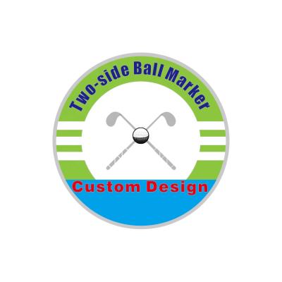 China West Double Side Custom Logo Golf Ball Marker for sale