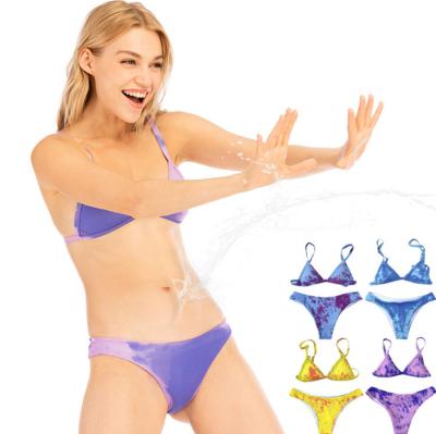 China Best Selling Color Change Women's Breathable Tiny Bikini Two Pieces Women's Brazilian Bikini Swimwear Adult Swimwear for sale