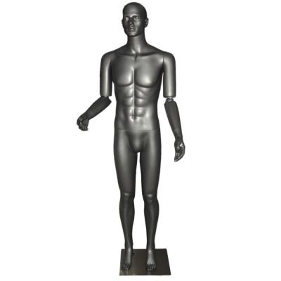 China Other Full Body Shiny Shiny Silver Muscle Sports Male Mannequin Sports Apparel Display for sale