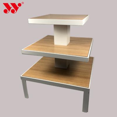 China Garment Shop Three Layers Clothes Shoes Bags Show Table Set for sale