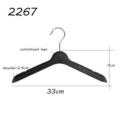 China Wholesale Traditional Baby Black Non-Slip Clothing Hangers With Custom Logo for sale