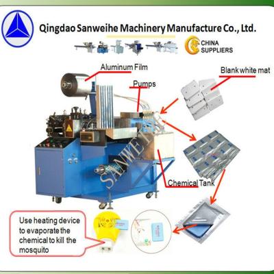 China Repelente 480 Mats/Min Máquina de Fabricação de Mosquito Mat Dosagem Máquina de Enchimento de Líquido Sealing Packing à venda