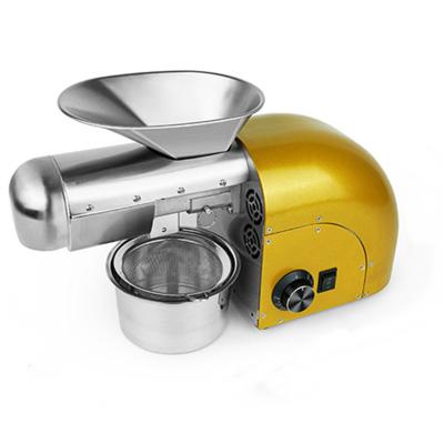 China Safety 1800W Sale Small Home Use Cold Oil Filter Sliver And Yellow Mechanical version Oil press machine for sale