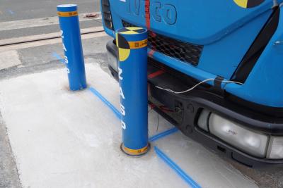 China 350mm Foundation Depth Retractable Bollards The Best Protection for Your Space for sale