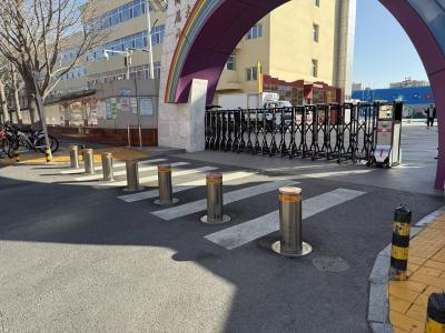 China Powder Coated Finish Manually Retractable Bollard φ400×870mm For Versatile Access Management for sale