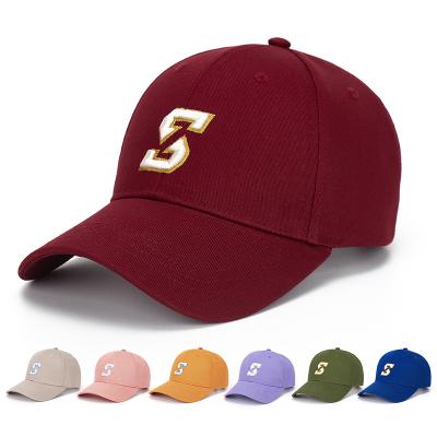 China COMMON Spring Summer Colorful Letter Embroidery Logo Cotton Adult Sports Cap Baseball Cap for Outdoor Activities for sale