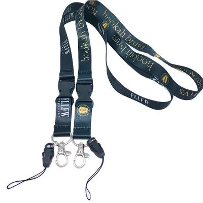 China Silk Screen Printing Polyester Neck Lanyards met kaarthouders Sleutelhanger Mobiele telefoon Te koop