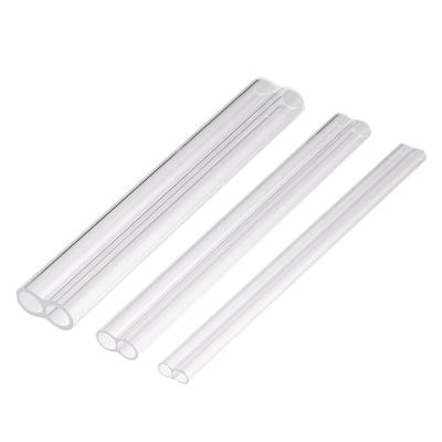 China Heat Resistant Transparent Quartz Tube , Clear Twin Tube Infrared Lamps for sale
