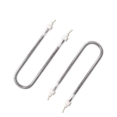 China Clear quartz tube ir lamp Customizable U type Infrared Heating Element Tube 200-6000w for sale