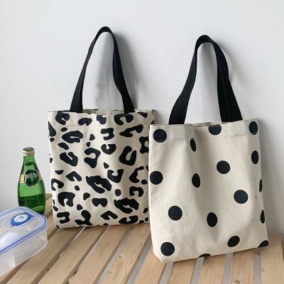 China New Style Wholesale Mini White Large Capacity Custom Shopping Tote Cotton Canvas Handled Bags With Button for sale