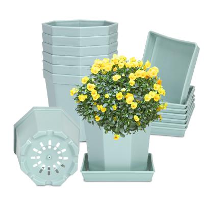 China Europe Colorful Plastic Designer Pots Self Watering Plants Potted Plant Pot for sale