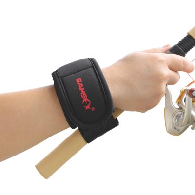 China Universal Design Fits Right or Left SAMSFX Rod Holder Casting Aid Exercise Fishing Wrist Band Accessories Wraps Support Brace for Fishing Poles for sale