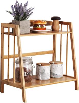 China Sustainable Kitchen Spice Shelves Burnt Wood Countertop Storage Cabinet Shelf Rack Wood Customization for sale