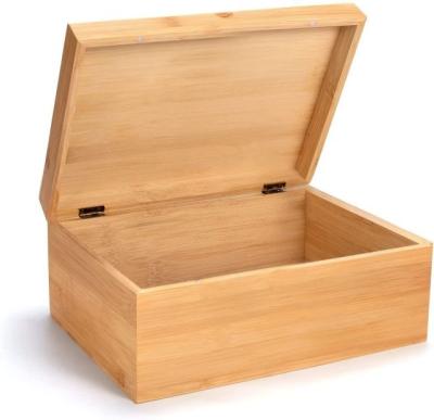 China Disposable Top Selling Decorative Boxes With Lids Large White Storage Boxes With Lids Unfinished Wooden Box With Slide Lid for sale