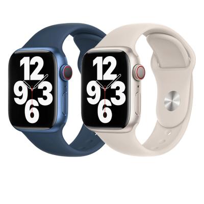 China Fashion Fashion Liquid Silicone Watch Band For Apple S8 Ultra 38mm 41mm Silicone Strap For Apple Watch Series 765432 SE 42mm 45mm 49mm for sale