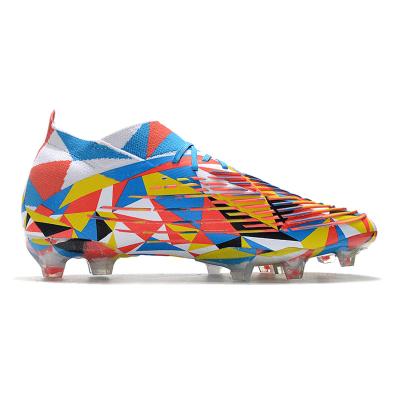 China Fashion\comfortable\durable Football Boots Popular Plating Bottom Football Shoes Soccer Knitted Predator Edge Geometric Fg Men Cleats Football Boots Soccer Sports Sneakers for sale