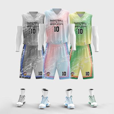 China Custom Reversible 2022 High Quality Men Youth Set Basketball Jersey Basketball Uniform Wear For Sports Accept Customized Deisgn for sale