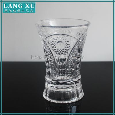 China Traditional High Quality Clear Wide Mouth Glass Flower Vase for sale