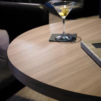 China Cheap Contemporary Factory HPL Restaurant Resin Table Top,Compact Laminate Solid Phenolic Table For Interior Furniture for sale