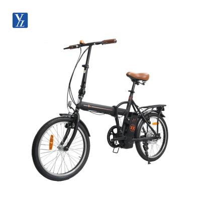 China 24V 200W 7 Speed Steel Cheap Folding Ebike City Electric Bike Chinese Mini Electric Bike for sale