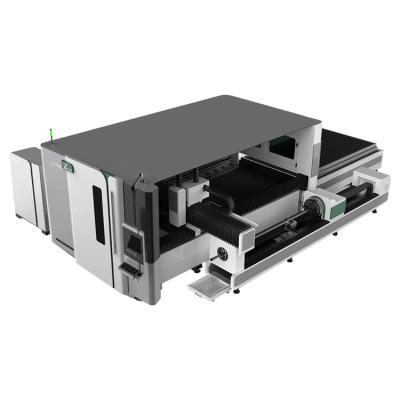 China RAYTHER High Speed Fiber Iron Steel Pipe Pipe Plate Sheet Laser Cutting Machine for sale