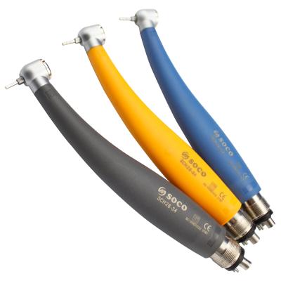 China SOCO 2018 Colorful 2 Hole Electric High Speed Push Button Or 4 Hole Turbine Dental Handpiece G26-SP2 for sale