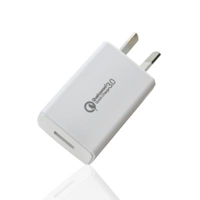 China Mobile Phone 18W SAA Australia USB Wall Charger QC3.0 USB Travel Mobile Phone Charger AU Plug For Samsung iPhone for sale