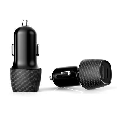 China Electric Car PD Car QC 3.0 Universal Type-C Mini Usb C Dual Left Fast Charging Car PD Mobile Phone 2 Fast Charger for sale