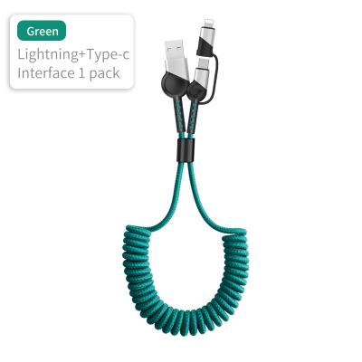 China 2021 New Car Data Charging Cable Wholesale Nylon Braided Retractable Data Cable For Apple Type-C Cable for sale
