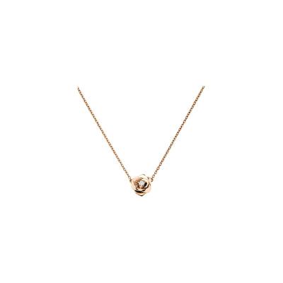 China OEM Factory Direct Wholesale Romantic Rose Flower Zircon Charming Necklace Romantic For Women Silver / Gold Plated Custom Acceptable for sale