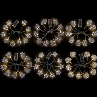 China Christmast Ornament New Design Christmas Tree Customized Shape Christmas Light Metal Led String Outdoor Christmas Lights for sale