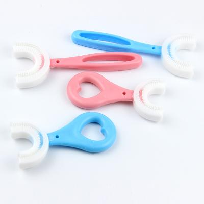 China Wholesale Reusable 360 Silicone Baby Toothbrush Baby Silicone Toothbrush Baby U Shape Toothbrush for sale