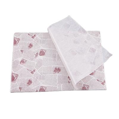 China Greaseproof Logo Custom Size Grease Resistant Food Safe Wrapping Wax Paper for sale