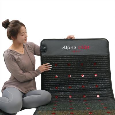 China PEMF Body Photon Amethyst Tourmaline Crystals Heating Massage Mattress Negative Ion Far Infrared Therapy Medical Magnetic Mat for sale
