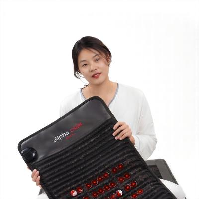 China PEMF Body Photon Amethyst Tourmaline Crystals Heating Massage Mattress Negative Ion Far Infrared Therapy Medical Magnetic Mat for sale