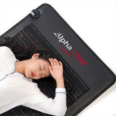 China PEMF Body Photon Amethyst Tourmaline Crystals Heating Massage Mattress Negative Ion Far Infrared Therapy Medical Magnetic Mat for sale
