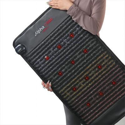 China PEMF Body Photon Amethyst Tourmaline Crystals Heating Massage Mattress Negative Ion Far Infrared Therapy Medical Magnetic Mat for sale